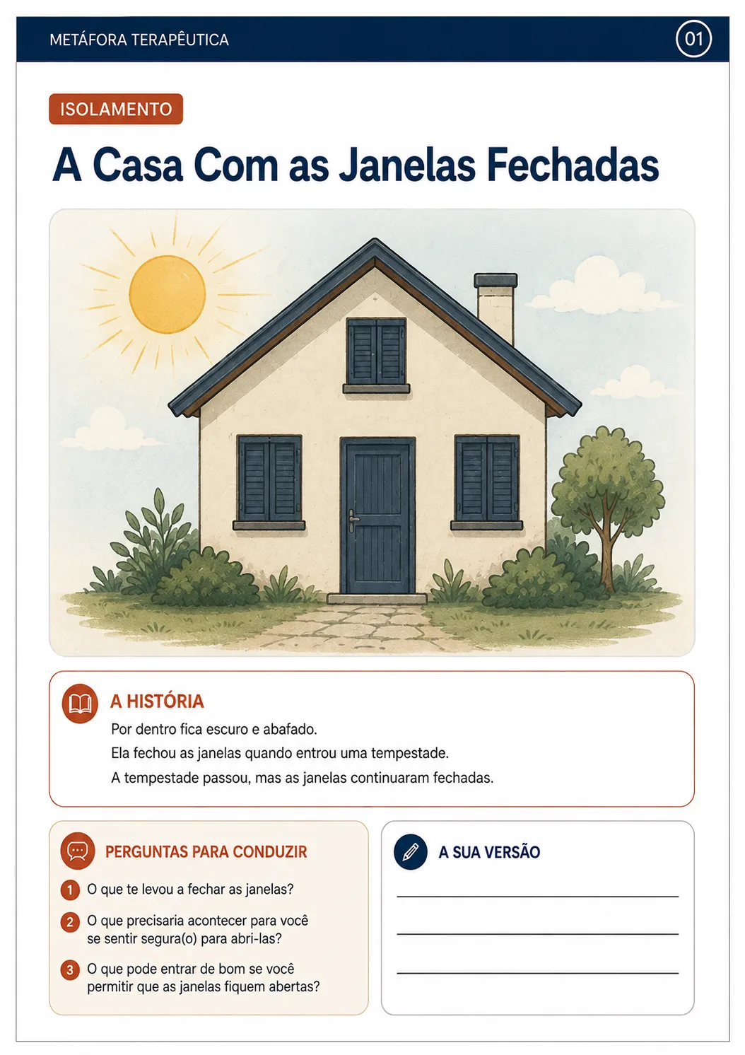 Metáfora — A casa com as janelas fechadas